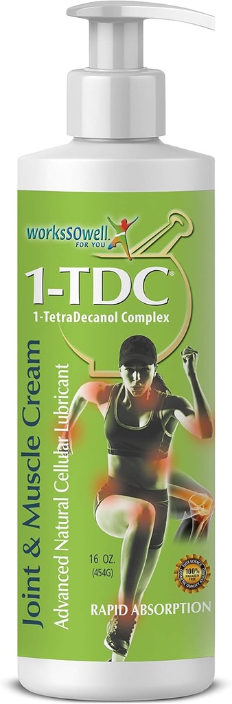 1tdc Joint & השרירים קרם - השתמש על גב, הברך, צוואר, Shoulder, היפ - Soothes Stiff Joints, שרירים, ופציעות ב 5-10 דקות - מרגיע - 16 oz