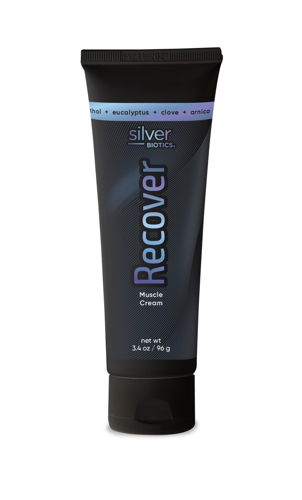 Silver Biotics לשחזר קרם שרירים | 20 ppm Patented Silver Solution | Arnica | Jo Joba Oil | Camphor | ויטמין E | Silver Strong