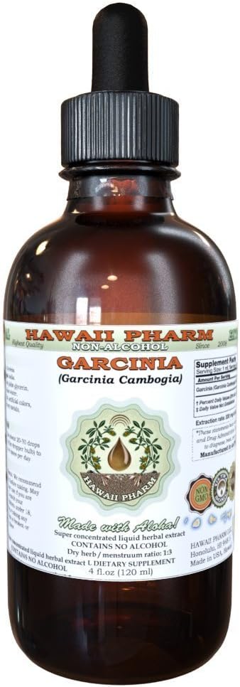 Pure Garcinia אלכוהול חינם לחלץ, אורגני Garcinia (Garcinia cambogia) Dried פירות Glycerite הוואי Pharm טבעי צמחי תוספת 2.