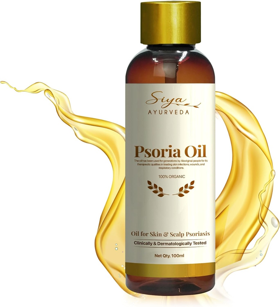 Siya Ayurveda Psoriasis טיפול שמן עבור סיוע טבעי | שמן עבור Scalp Psoriasis & Skin Care | הסר פסוריאזיס מ Roots | Made with Natural Ingredients - 100 מ"ל