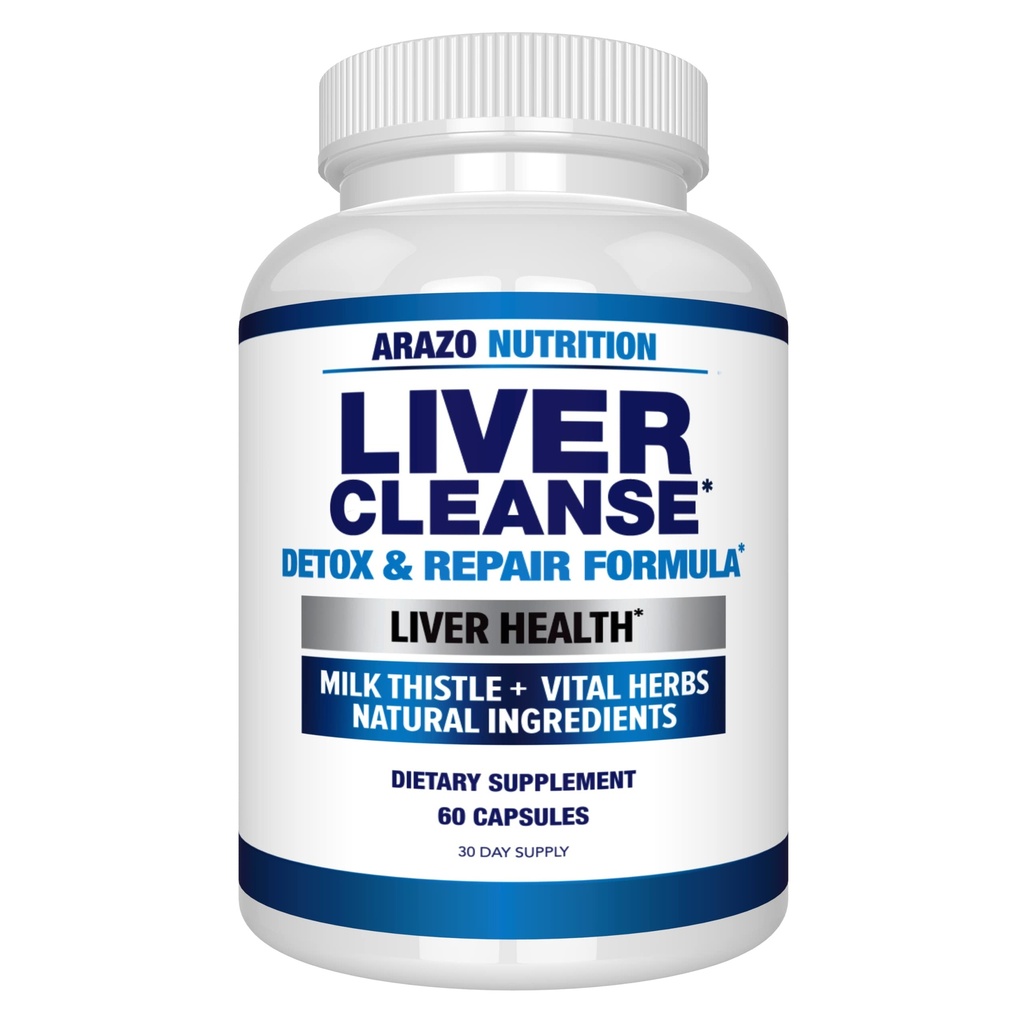 Arazo Nutrition Liver לנקות את Detox & תיקון פורמולה - חלב זהה Herbal תמיכה תוסף: Silymarin, Beet, Artichoke, Dandelion, Chicory Rootion