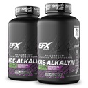 EFX Sports Kre-Alkalin EFX | pH תיקון Creatine Monohydrate גלולה תוספת גלולה | טבעונית ידידותית | כוח ושרירים צמיחה | 90 משרתים, 180 קפסולות Veggie (Pack of 2)