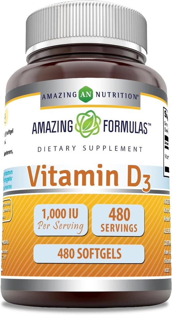 פורמולה מדהימה ויטמין D3 1000 IU Softgels תוסף