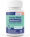 WeLMATE - Guaifenesin 1200mg טבליות) - Mucus Relief - מצפה - Cough & Cold - 12 Hr Support - Extended-Release Bi-Layer Tablets - Over-the-Counter תרופות