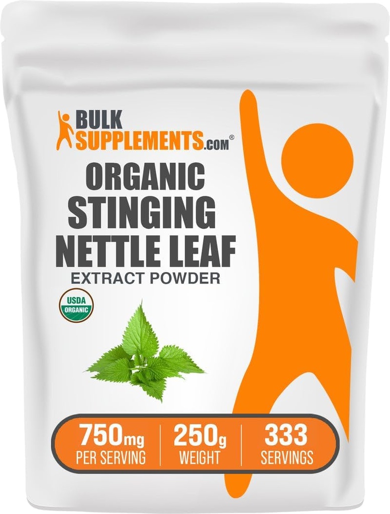 BulkSupplements.com אורגני Sting Nettle לחלץ אבקת - Nettle Leaf Extract, Herbal Supplement - טבעוני וגלוטן חינם, 750 מ"ג לשרת, 250g (Pack of 1)