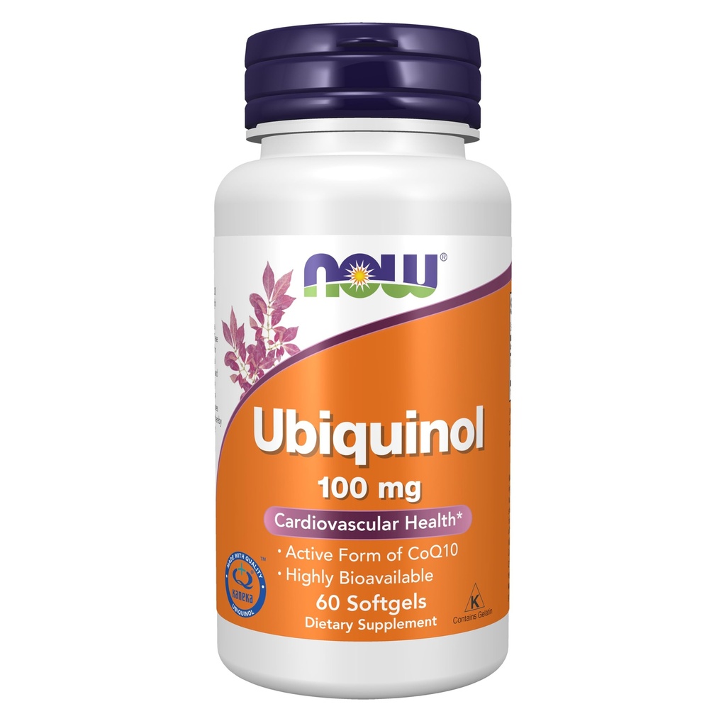 תוספי מזון עכשיו, Ubiquinol 100 מ"ג, זמינות ביולוגית גבוהה (הצורה הפעילה של CoQ10), 60 Softgels