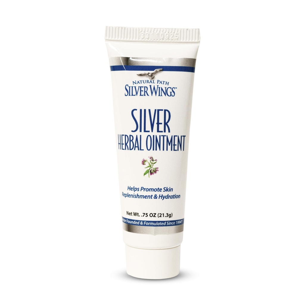 נתיב טבעי שביל Silver Wings 250ppm Silver Herbal Ointment - Nourishing and Moisturizing Skin Care 0.75oz