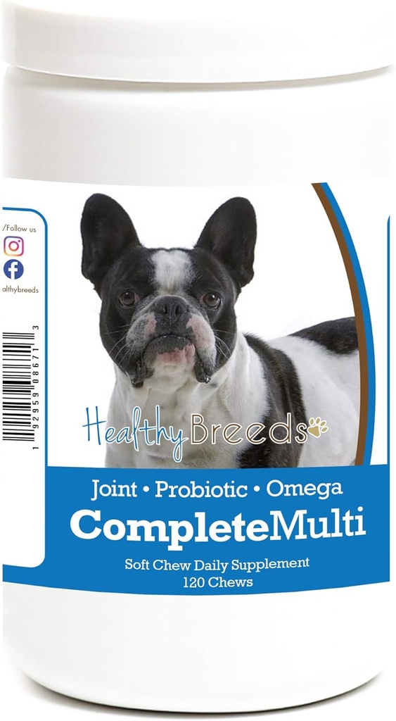 כלבי בולדוג צרפתיים בריאים ב-One Multivitamin Soft Chew 120 Count