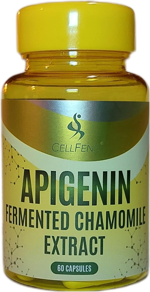 Apigenin | Fermented Chamomile Extracted 100 מ"ג של Apigenin לכל קפסולה | 60 קפסולות טבעוניות (500 מ"ג)