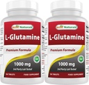 Best Naturals L-Glutamine 1000 מ"ג 180 טבליות (Pack of 2)