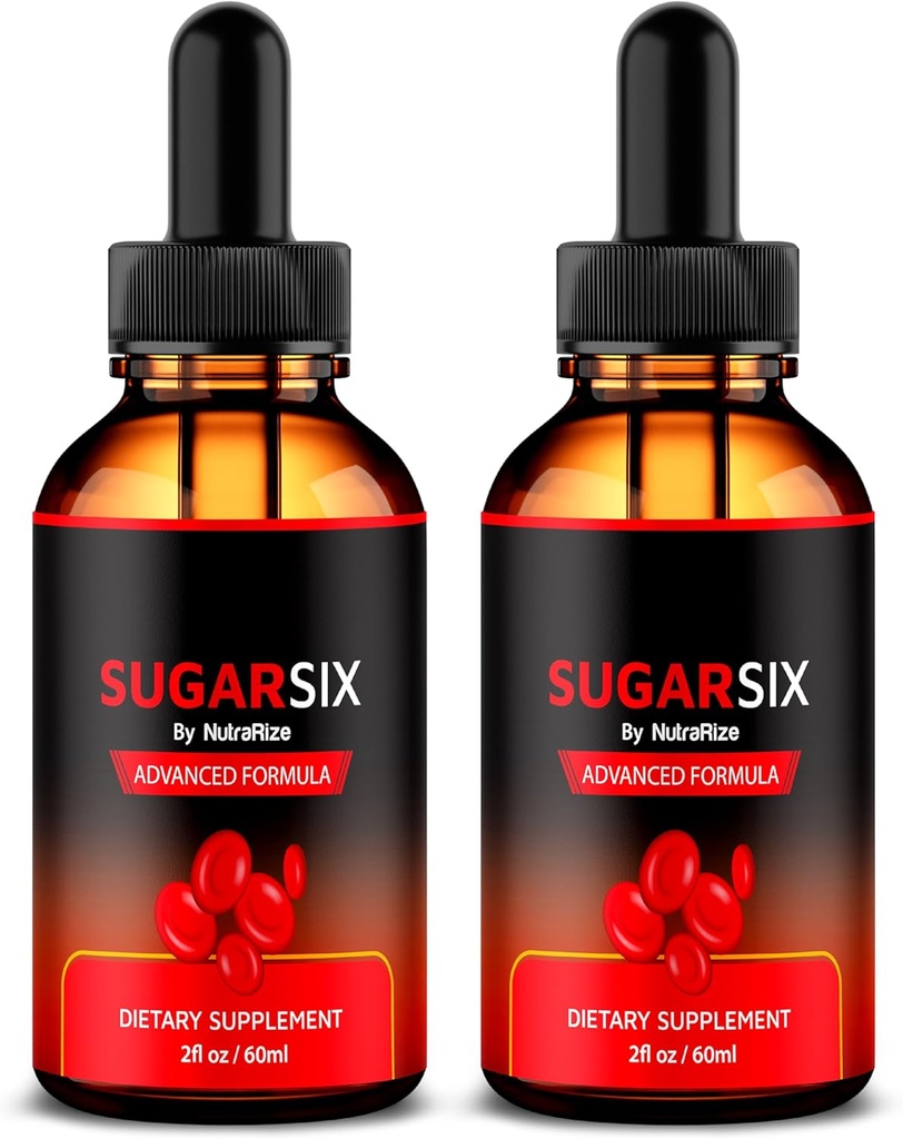 NutraRize (2 Pack) SugarSix Drops, רשמית סוכר 6 נוזל פורמולה, כל תמיכה טבעית עבור רמות Stable ובריא, Premium Dropper כדי לשמור על מחזור טוב, סוכר 6 סקירה (60 משרתים)