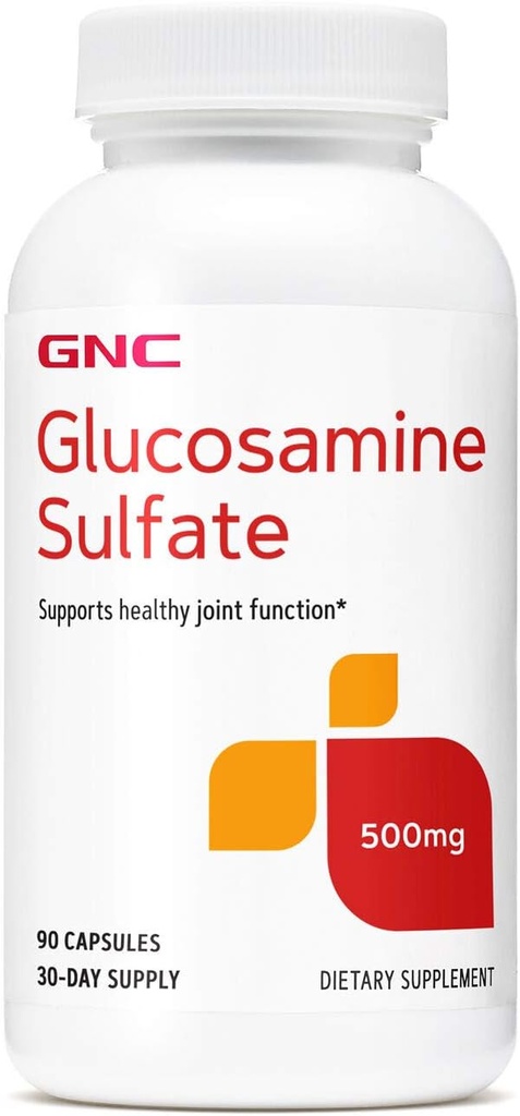 GNC Glucosamine Sulfate 500 מ"ג - 90 קפסולות, 90 משרתים