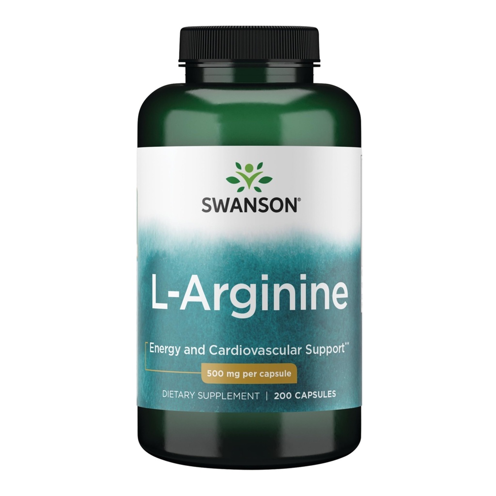 Swanson Amino Acid L-Arginine 500 מיליגרם 200 קפסולות