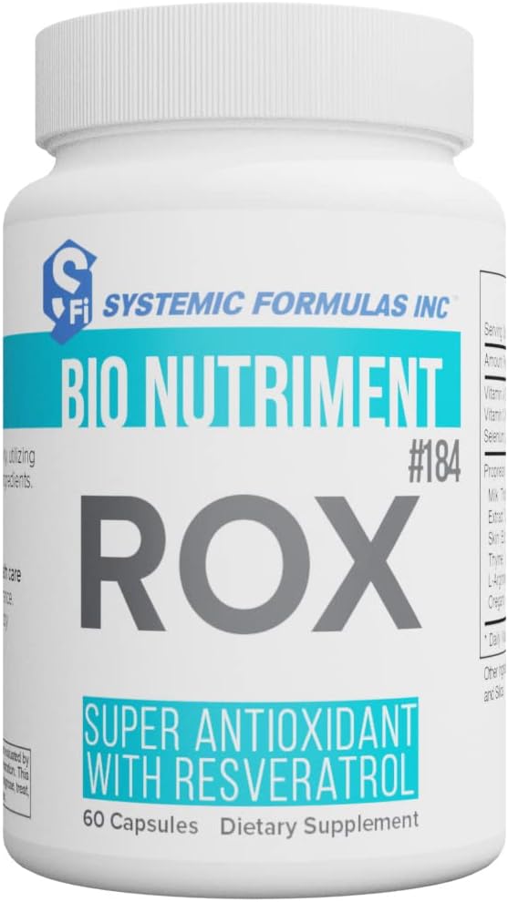 פורמולה מערכתית ROX Super Antioxidant עם Resveratrol 60 קפסולות #184. Super נוגד חמצון פורמולה