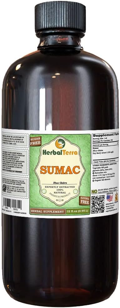 Suma (Pfaffia פאניקהulata) Glycerite, Dried Roots אלכוהול-חופשי (שם ברזיל: HerbalTerra, המיוצר גאה בארה"ב) 32 fl.oz (0.95 l)