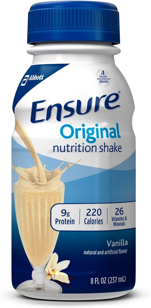 להבטיח תזונה מקורית שקד עם 9g של חלבון, Mealחליפו Shakes, Vanilla, 8 Fl Oz (Pack של 16)