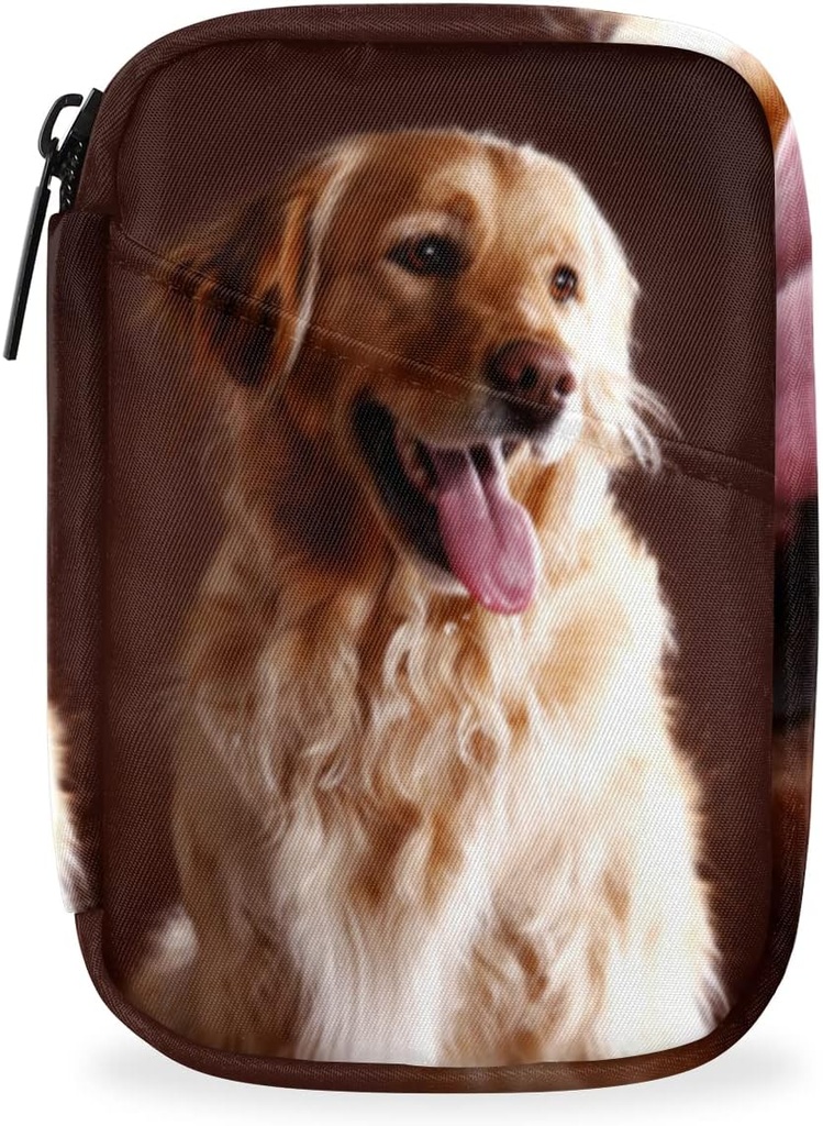 Golden Retriever Dog Pill Case Weekly Medicine מארגן עם Travel Bag 7-Day Pill Box תוסף שמן Box Fish Pills Holder