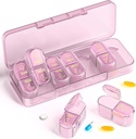מארגנת גלולות, Am & Pm Pill מארגנת 7 ימים, מקרה גלולות שבועי 2 פעמים ביום, גלולת גלולות 7 יום, מארגנת תרופות עבור נסיעות, ויטמינים, שמן דגים, תוספים