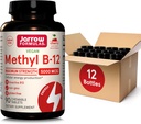 Jarrow Formulas מקסימום כוח Methyl B-12 5000 mcg Dietary תוסף - 90 Cherry Chewable Tablet - ויטמין B-12 - תמיכה בייצור אנרגיה סלולרית, שינה ובריאות המוח (Pack של 12)
