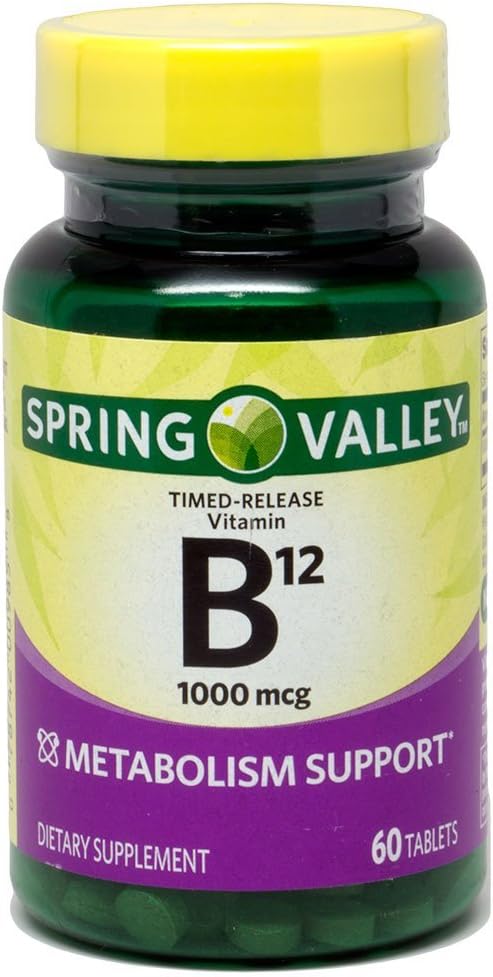 עמק האביב - ויטמין B-12 1000 mcg, Timed לשחרר, 60 טבליות