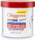 Chiggerex 2X Power First Aid Medicated Ointment for Chiggers, Mosquito Bites, Ticks ו-Bite Relief with Aloe Vera & Chamomile, 6 oz