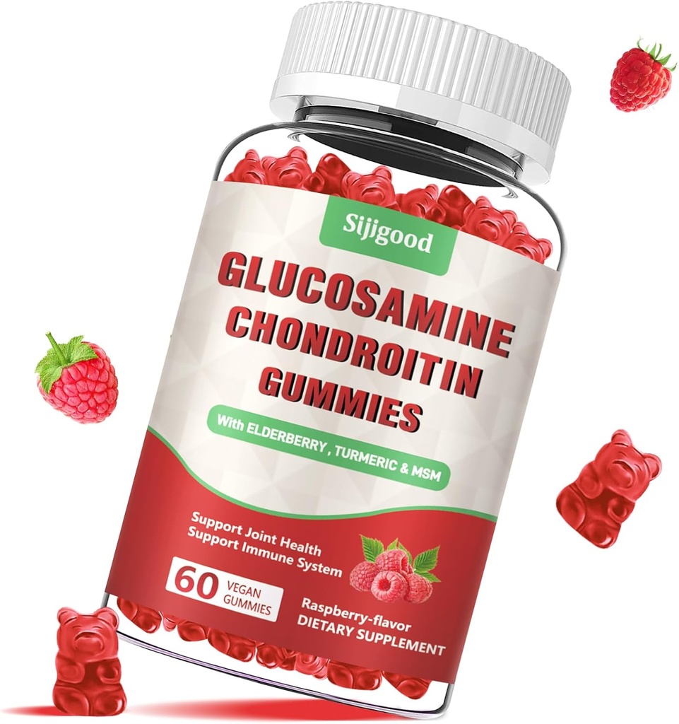 Glucosamine Chondroitin חניכיים עם MSM למבוגרים - תוספת-Strength Joint Health & Flexibility, Antioxidant & Immune תמיכה תוסף, 60 Count Count
