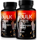 (2 Pack) Bulk Extreme שריר בניין מתקדם פורמולה, Bulk Extreme עבור Lean שריר מס עבור גברים, כל שריר טבעי בונה, גלולות זכר עבור ביצועים פיזיים, ביקורות (120 קפסולות)