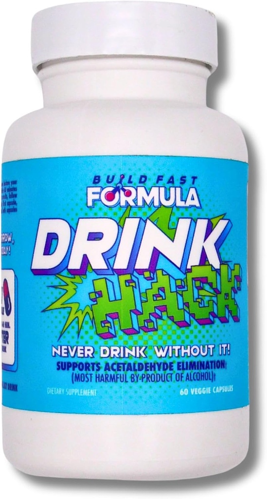 DRINKHACKTM תומך Acetaldehyde - Pantesin Pantethine, Panax גינזנג, B ויטמינים - 30 משרתים