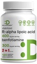 DEAL SUPPLEMENT R Alpha Lipoic Acid 600 מ"ג עם Benfotiamine 300 מ"ג פרי, 120 קפסולות Veggie - 200 מ"ג R-ALA Per קפסולה - Antioxidantget for Energy & Nervous System Support