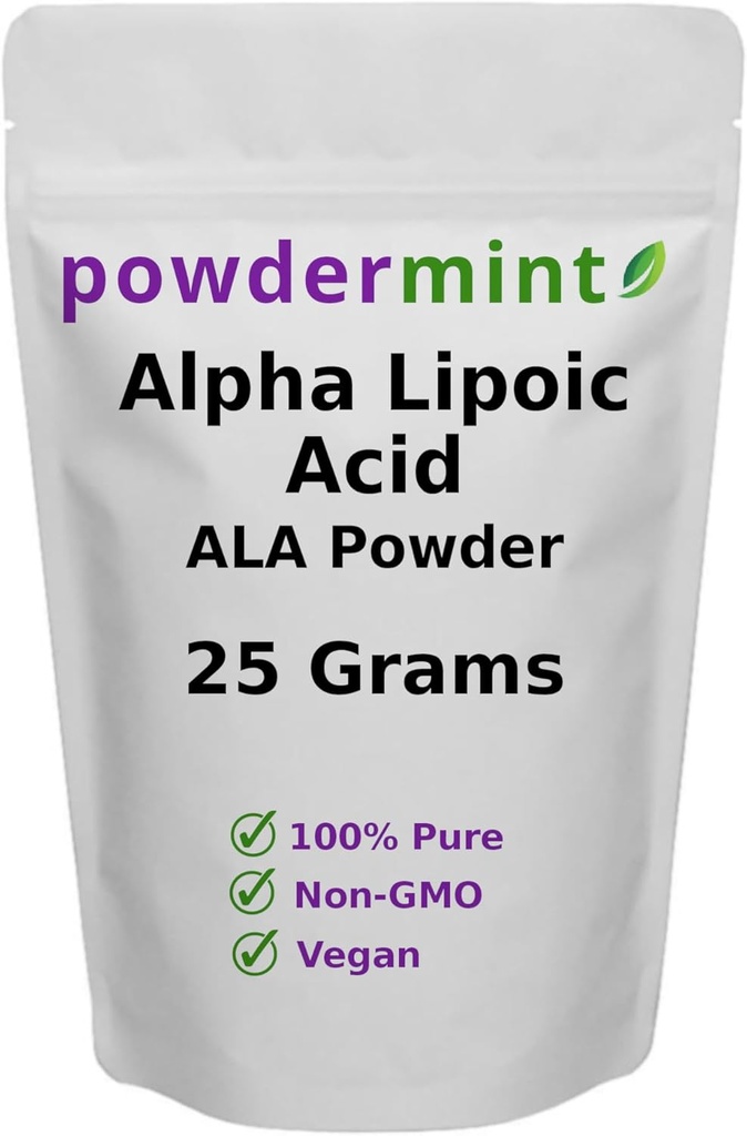 אבקת אלפא Lipoic Acid (RS-ALA, Pure ALA) (Multiple Sizes) Antioxidant (ALA אבקת)