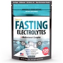 Fasting Electrolyte אבקת תוספי מזון | No Sugar Unflavored Raw Electrolytes | 50% RDI Magnesium ו- Potassium with Trace מינרליםs | Carnivore & Keto Friendly | סוכר חינם מלחים