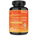 NATURE TARGET Glucosamine Chondroitin משותף תוספת תמיכה - Plus MSM, Collagen, Turmeric, Shellfish חינם, תומך Joint, Knees, Cartilage, עבור גברים ונשים, 120 Caps Caps