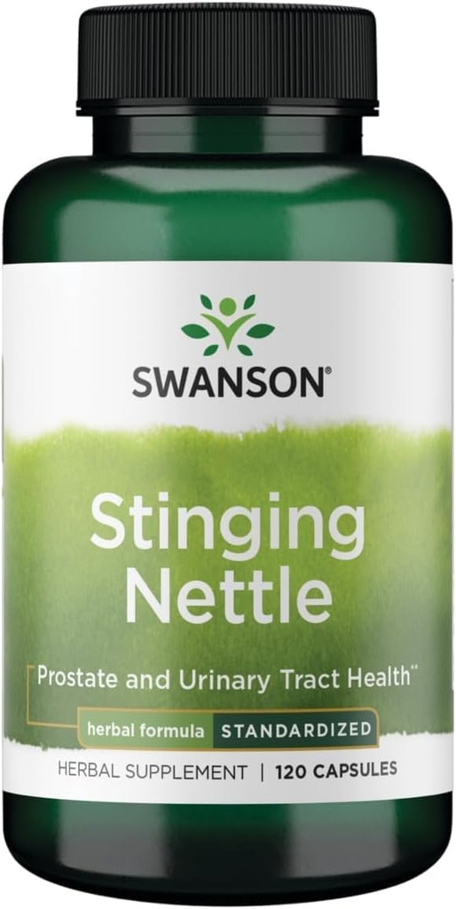 Swanson Sting Nettles - Herbal תוסף Prostate Health & Urinary Tract תמיכה - פורמולה טבעית תמיכה בריאות הנשימה & Fluid Balance - 120 קפסולות)