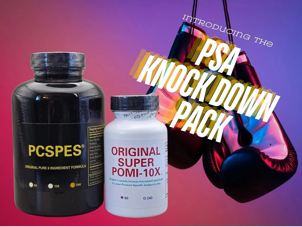 Super POMI 10X Prostate Health Supplements for Men - תומך רמות PSA בריאות, Better Bladder Control and Nighttime Urination - Non-GMO, Soy-Free 330
