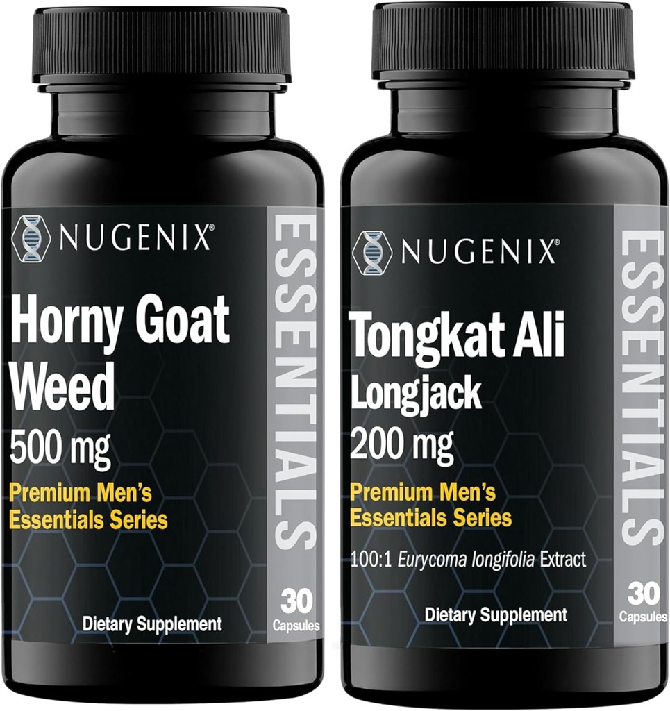 Nugenix Essentials Hory Goat Weed and Tongkat Ali Supplements