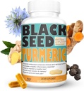 Turmeric 1350mg Curcumin 150mg Black Seed אבקת 75 מ"ג ג'ינג'ר לחלץ 50 מ"ג Black Pepper לחלץ 10 מ"ג bioperine 60 Veggie Count כמוסות על ידי Sweet Sunnah