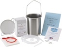 PureLife קפה Enema Kit-מיוצר בארה"ב - All You Need Kit - 2 Qt USA Stainless Steel Enema Bucket - Lab Tested Organic Enema Coffee - Mold, Fungus, Mycotoxin Free - 1 פאונד - קפה סטרינאר