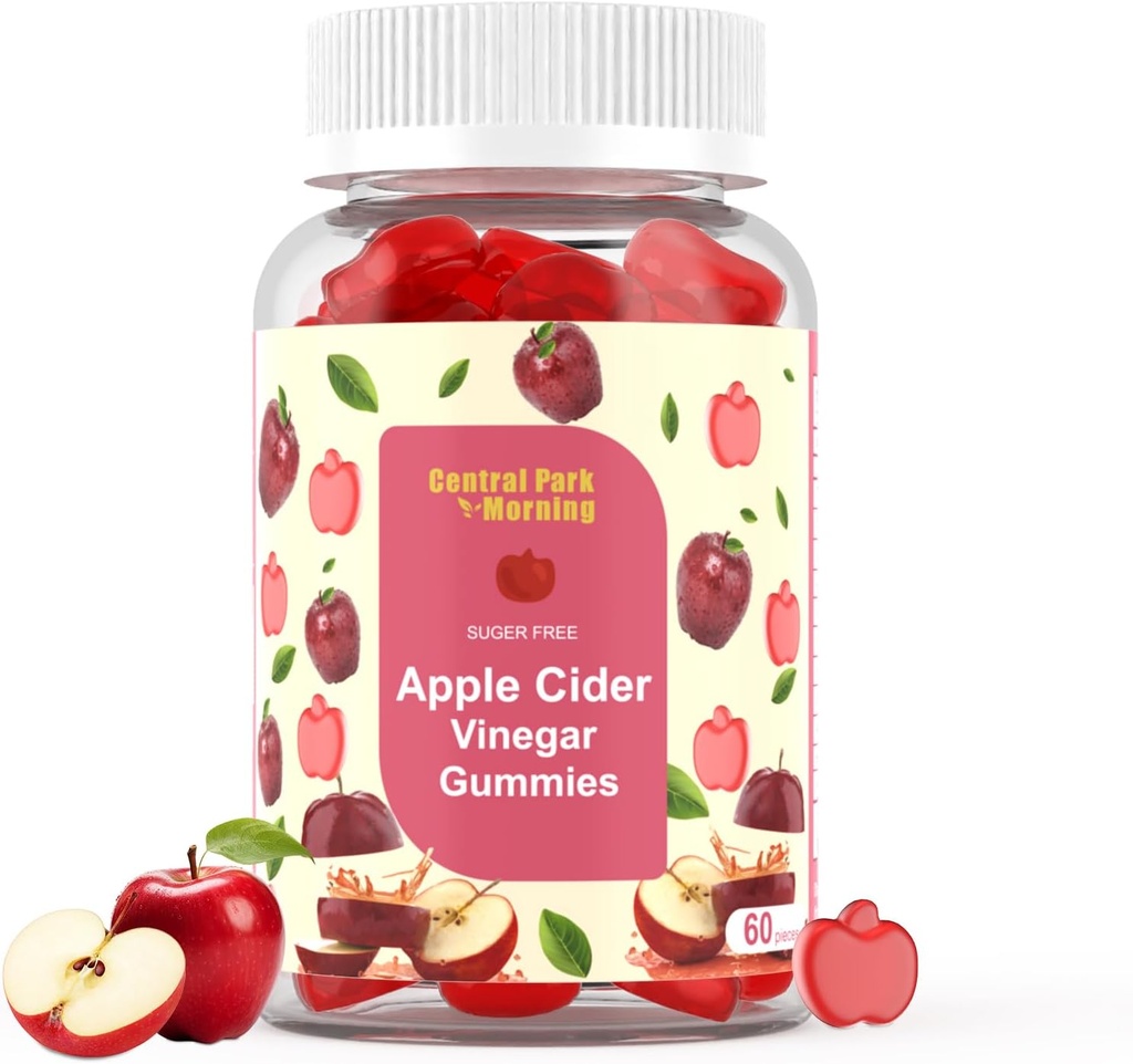Apple Cider Vinegar Gummies 1000mg,ACV תוספת עבור Detox & ניקוי, Suger חינם ולא-GMO - 60 חניכיים