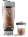 Promixx Pro Shakerבק | Rechargeable, Powerful for Smooth Protein Shakes | כולל תוספת אחסון - BPA חינם | 20oz Cup (Cool Gray)
