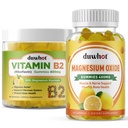 סיוע Migraine - ויטמין B2 מסטיק (Riboflavin) 400 מ"ג ומגנזיום Oxidemies 400 מ"ג, Headache Relief & Nervous System Support
