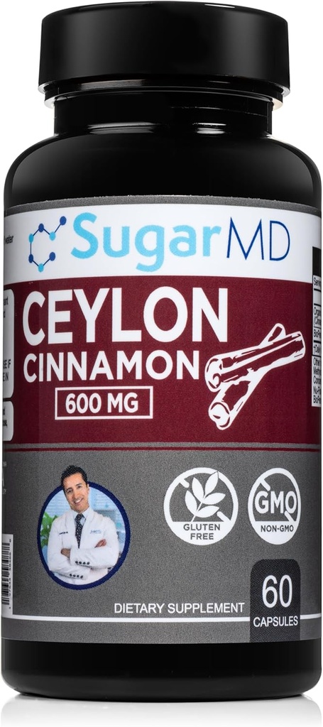 Ceylon Cinnamon כמוסות - 60 על ידי SugarMD
