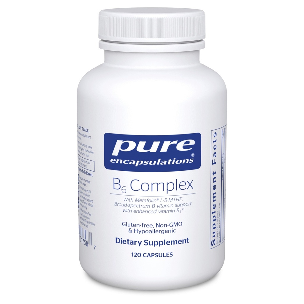 Pure Encapsulations B6 מורכב - תמיכה מערכת העצבים & המוח בריאות * - כולל ויטמין B - מכיל ויטמין B6 - non-GMO &ten חינם - 120 קפסולות