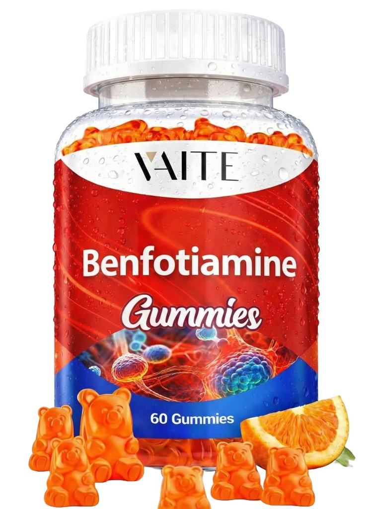 Benfotiamine 320 מ"ג חניכיים עם תוספת של 45 מ"ג L-Leucine: Essential ויטמין B1 מורכב עבור גברים ונשים, Non-GMO, טבעוני וגלוטן חינם - תמיכה מטאבוליזם, אנרגיה ועצבו מערכת בריאות בריאות