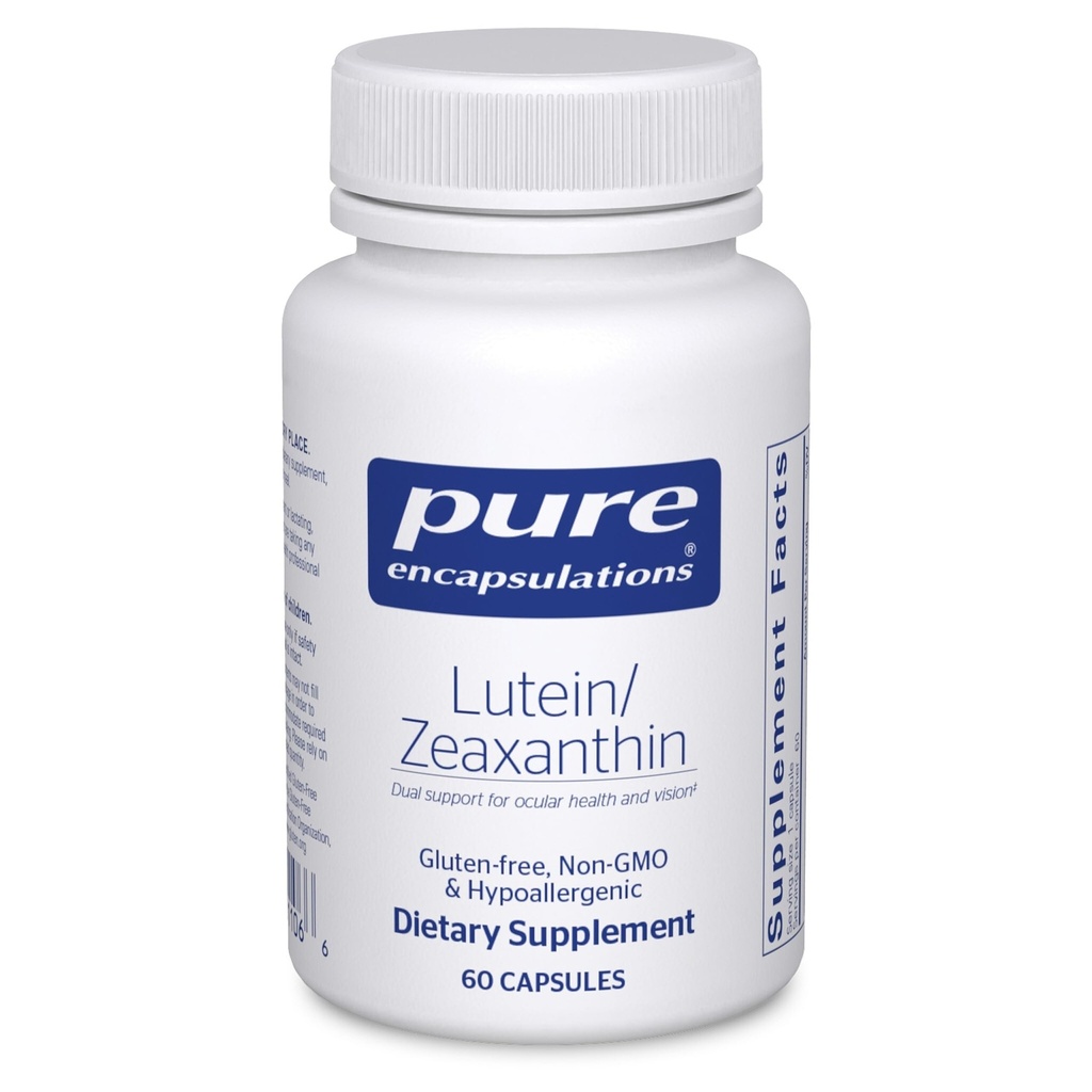 טהור Encapsulations Lutein & Zeaxanthin - תומך חזון כללי * - שמירה על Macular Pigment & עין בריאות * - תמיכה אנטי-חמצן * - טבעונית-ידידותית ולא-GMO - 60 קפסולות