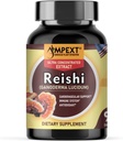 Reishi Mushroom - איכות פרימיום, רק פירות, Antioxidant, Pmonotes Longevity, Immunity Booster, אנרגיה ו Vitality, מסיר שומןigue, 90 Veg Caps.