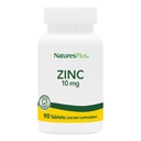NaturesPlus Zinc Tablets - 10 מ"ג, 90 תוספי Vegetarian - תוספת מערכת החיסון עבור צמיחה סלולרית תיקון - מקדם עיכול בריאה, מטאבוליזם וחזון - Gluten-Free - 90 לשרתים