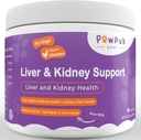 Liver & Kidney Vitamins Supplements for Dogs, SAM-E & Silymarin - Liver Function, NMN & CoQ10 - Anti-Aging, Rehmannia & Rhubarb - Natural Herbal Kidney Support, Cranberry - UT Health