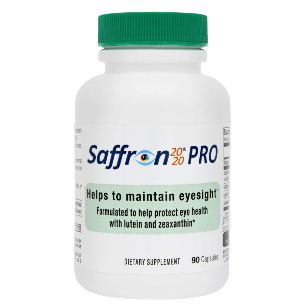 Saffron 2020-PRO תוסף עם Saffron, Resveratrol, Zeaxanthin ו Lutein- 90 קפסולות צמחוניות