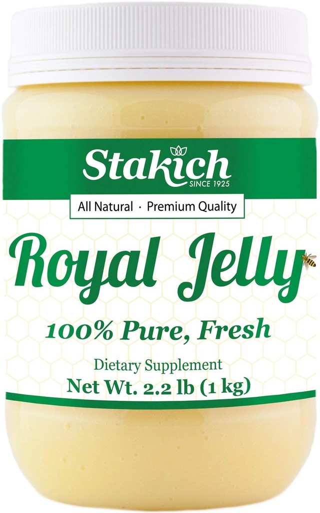 Stakich Fresh Royal Jelly - Pure, All Natural - No Additives/Flavors/Preservatives הוסיף - 1 קילגרם (2.2 פאונד)