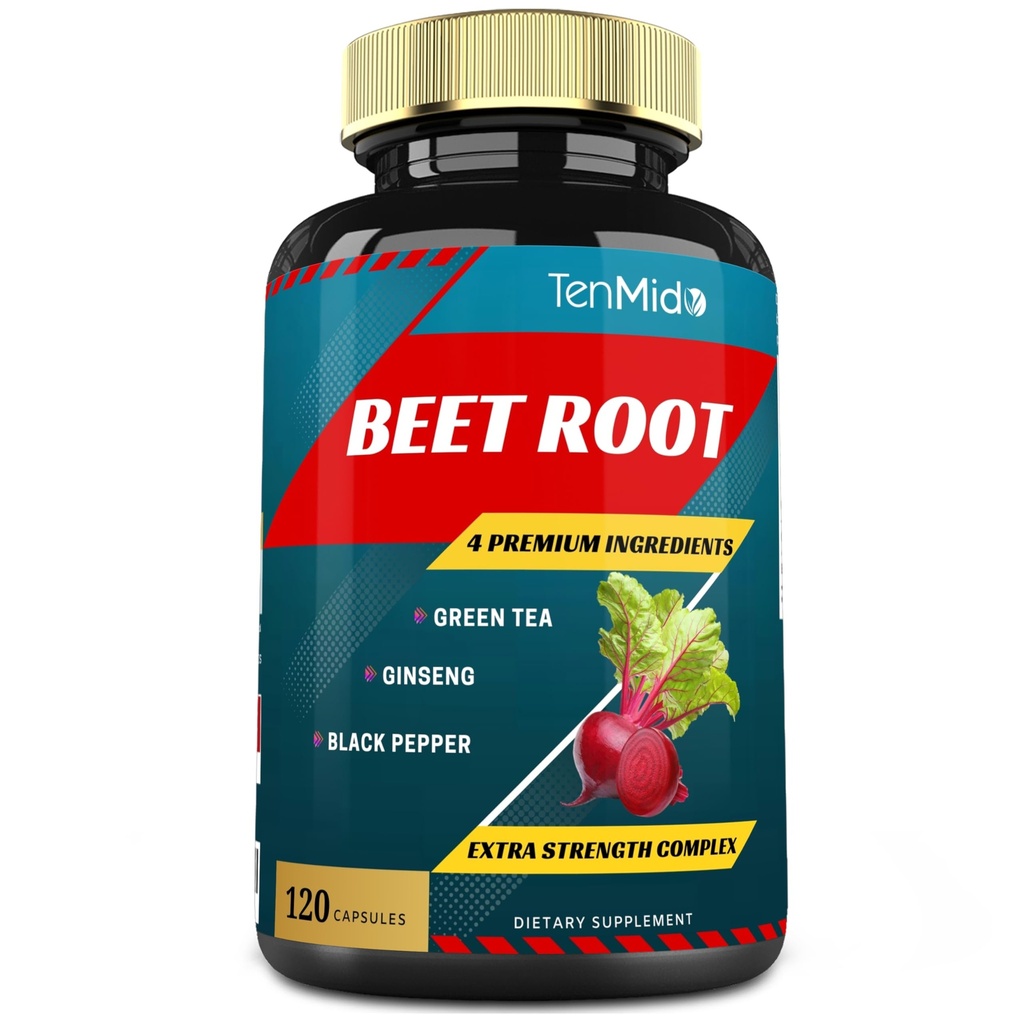 Beet Root Extracts, 4 חודשים אספקת תה ירוק, גינזנג, שחור פפר | אנרגיה מוגברת, פונקציות ביצועים אתלטיים, Boosts Stamina | תוספי עבודה תזונתית